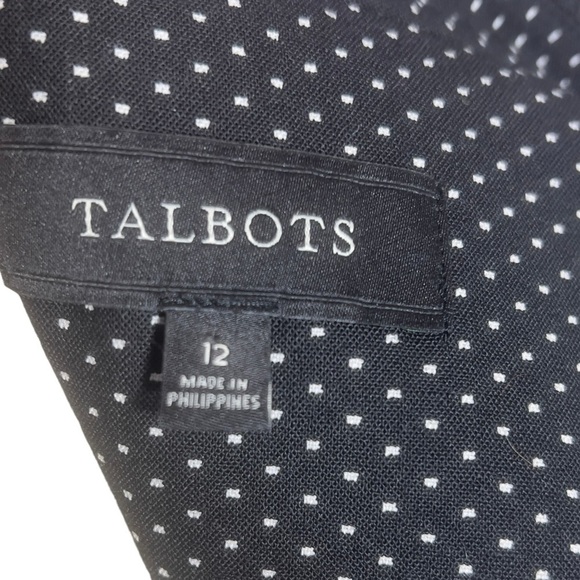 Talbots Black Blazer with small white dots. Size 12 in GUC - Picture 6 of 9